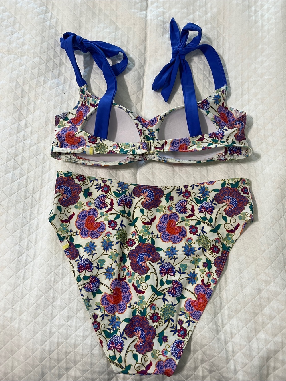 Summersalt Tie Shoulder Floral Bikini Set Size 4 - Picture 6 of 6